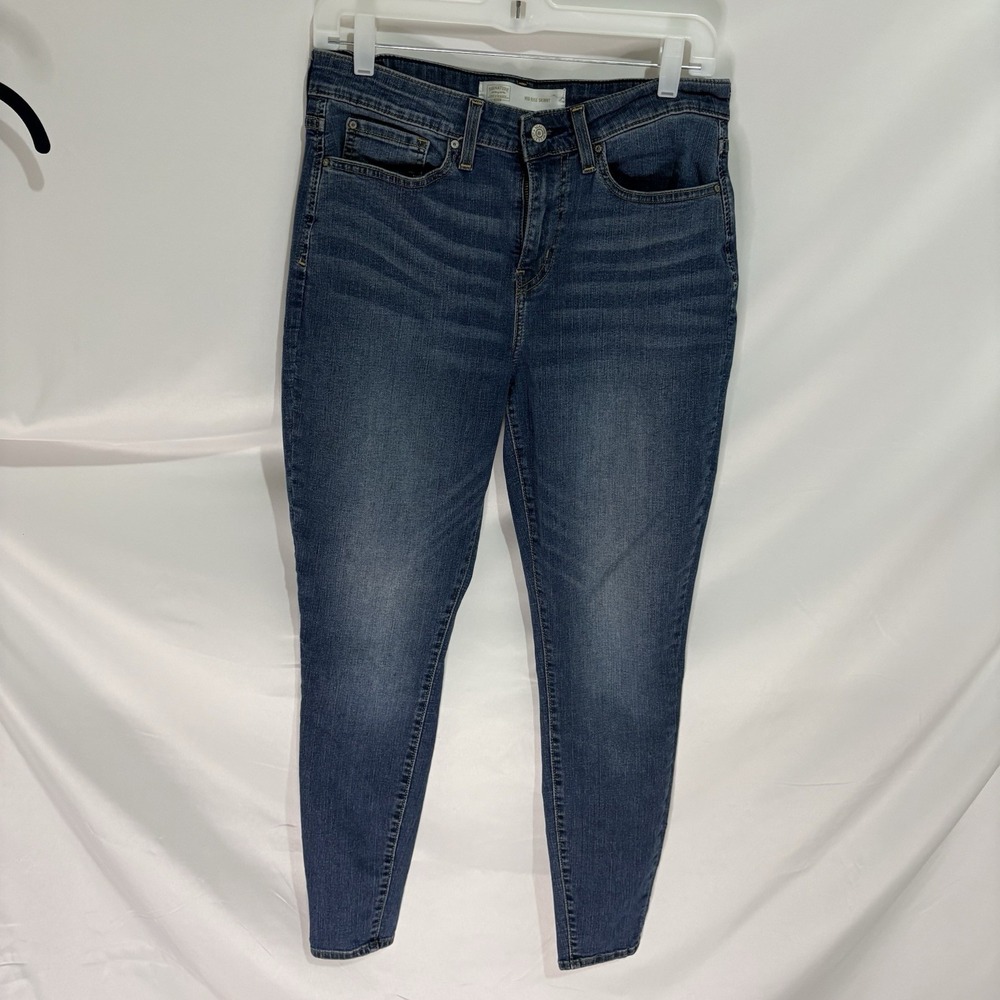Levi’s Women’s Mid-Rise Skinny Jeans Slim Fit Blue Medium Wash Stretch 10M